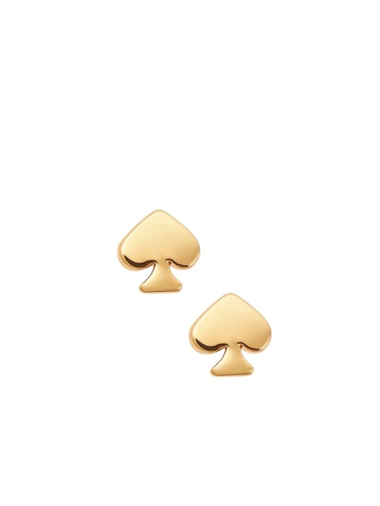 kate spade Jewelry - Kate Spade Mini Signature Spade Studs In Gold